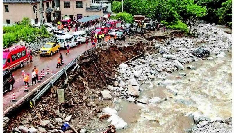 Heavy rainfall causes landslides